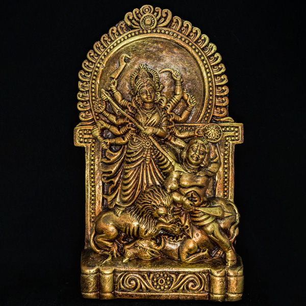 MollisArts terracotta durga copper finish1